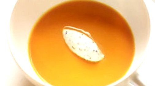 Морковный суп-пюре с ароматным муссом