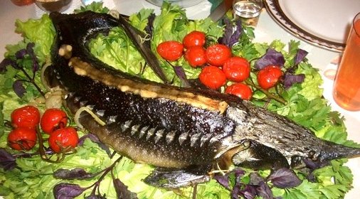 Стерлядь, запеченная в фольге