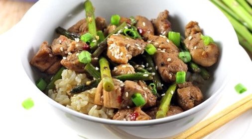 Свинина со спаржей