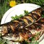 Скумбрия запечённая на мангале с лимоном и зеленью