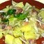 Салат с картофелем, огурцом и маслинами