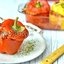 Перец фаршированный бараниной и кускусом с сыром