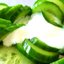 Огурцы свежие со сметаной
