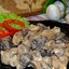 Куриные сердечки с шампиньонами в сметане