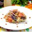 Салат из печёных овощей с гранатовым соусом