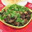 Салат из куриной печени с белой фасолью