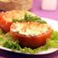 Помидоры фаршированные сыром и чесноком