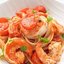 Паcта с креветками, помидором и базиликом