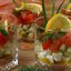 Порционный салат из тунца с овощами