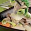 Китайская капуста под молочным соусом с вешенками