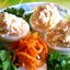 Яйца фаршированные творогом и морковью