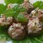 Шампиньоны фаршированные ветчиной и зеленым луком