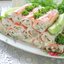 Закуска из фаршированных крабовых палочек