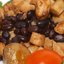 Теплый салат с куриным филе
