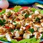 Салат с запечённой индейкой, помидорами и фетой