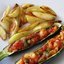 Цуккини, фаршированный томатом и стручковой фасолью