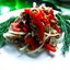 Острый салат с курицей и болгарским перцем