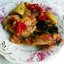 Куриные окорочка с помидорами и яблоками
