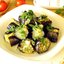 Отварные баклажаны с чесноком и зеленью