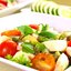 Салат с моцареллой и креветками