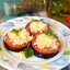 Жареные баклажаны с помидорами и сыром