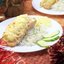 Овощной салат с апельсиновым соком и мятой