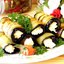 Рулетики из баклажанов с сыром и чесноком