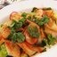 Салат с карпаччо из копченой куриной грудки