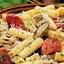 Теплый салат с баклажанами и колбасками