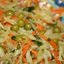 Легкий капустный салат с морковью и зеленым горошком