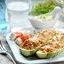 Кабачки, фаршированные куриным фаршем, овощами и киноа