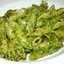 Зеленая паста со шпинатом, спаржей и козьим сыром