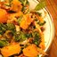 Салат из тыквы с рукколой и беконом