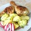 Куриные голени с отварным молодым картофелем