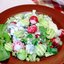 Летний салат из редиски с брынзой и лимонной цедрой