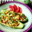 Кабачки, фаршированные рисом и овощами