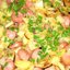 Жареные колбаски с картошкой