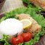 Кусочки жареной кеты в панировке из кунжута