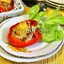 Перец фаршированный мясным фаршем с изюмом