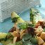 Картофельный салат с грибами и печеным чесноком