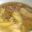 Овощной суп со свининой в горшочках