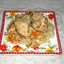 Рисовая каша с курицей и овощами в рукаве