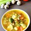 Овощной суп с фасолью на курином бульоне