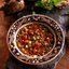 Овощной суп с чечевицей, грибами и беконом