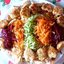 Тертый овощной салат радуга с оладьями, сыром Фета и сезамом от Джейми Оливера