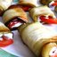Рулетики из баклажанов с помидорами