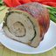 Рулет из свинины с черемшой и укропом