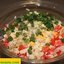 Салат с крабовым мясом и капустой и помидорами