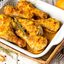 Куриные голени, запечённые с мандаринами и имбирём