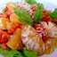 Салат с креветками и апельсинами